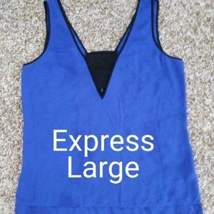 Express Blue sleeveless blouse